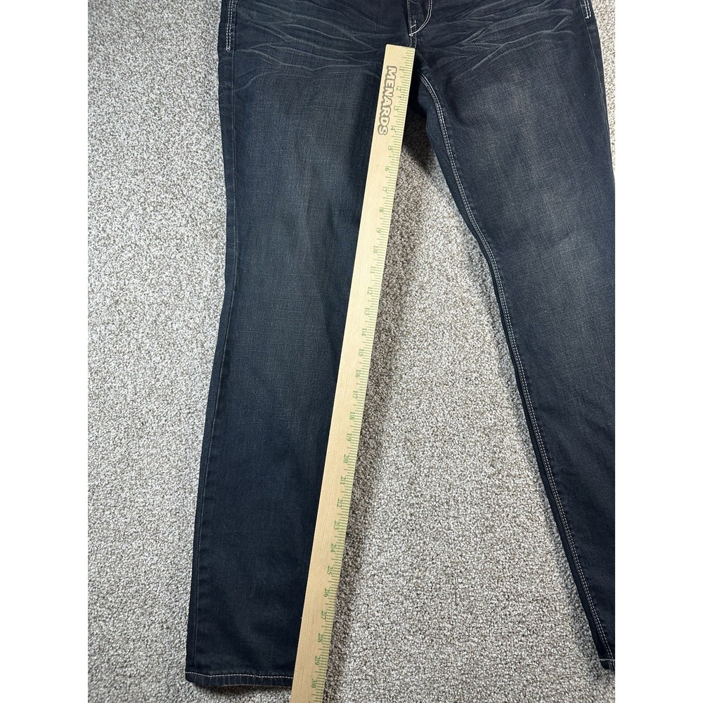 Express Jeans Womens 10R Blue Low Rise Stretch Dark Wash Denim - Picture 3 of 12